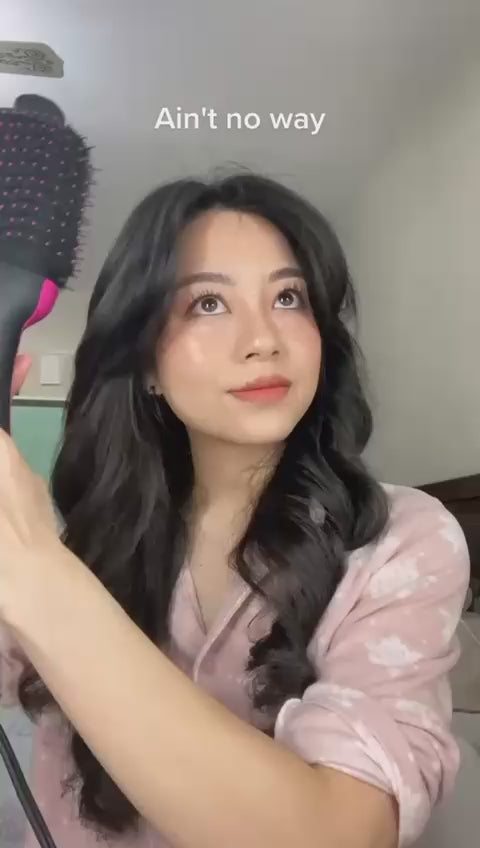 3-in-1 One Step Hot Air Brush Hair Dryer & Styler – Drying, Straightening & Volumizing Brush