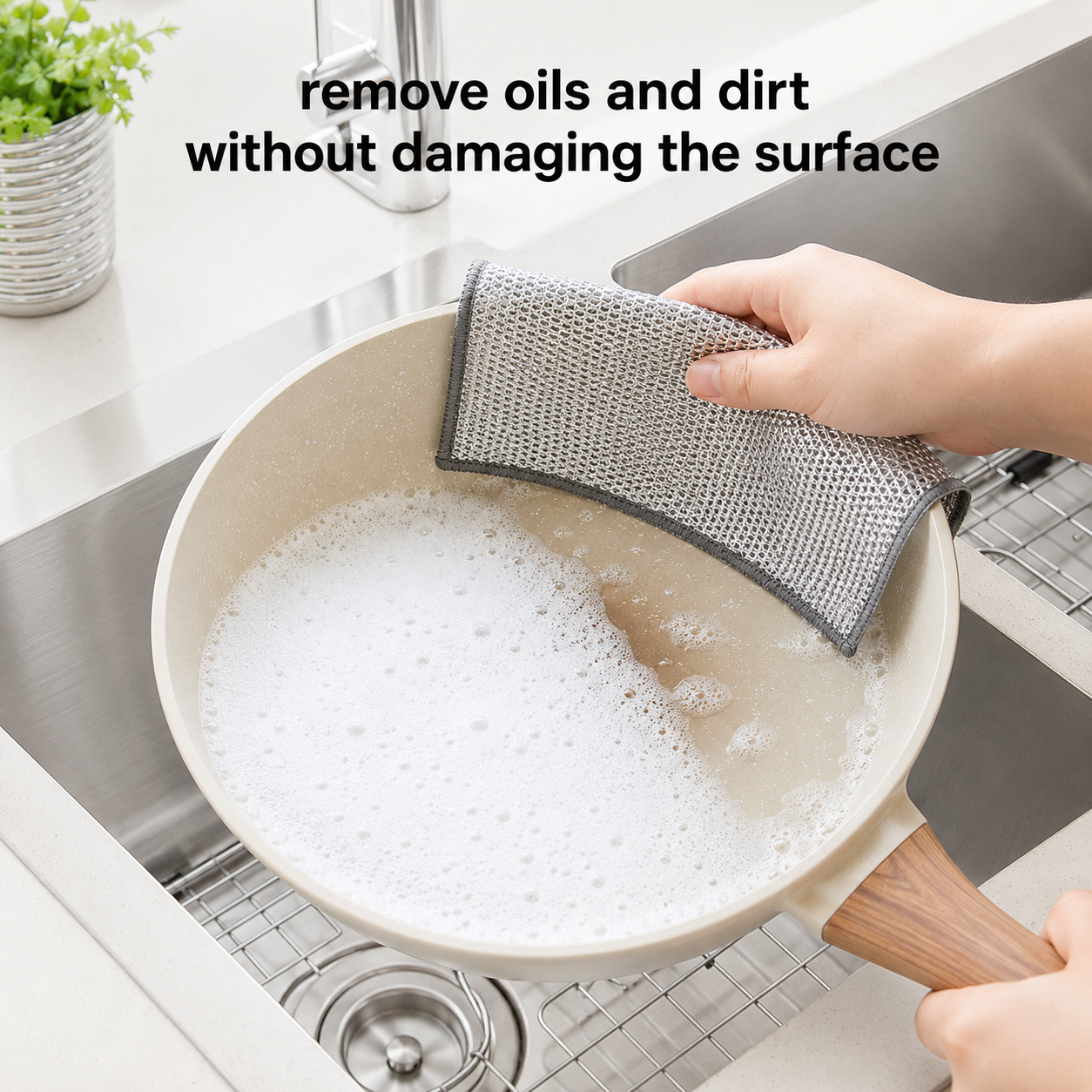 3 in 1 Kitchen Combo Pack – Jar Opener, Food Cover Wrap & Dishwashing Rug