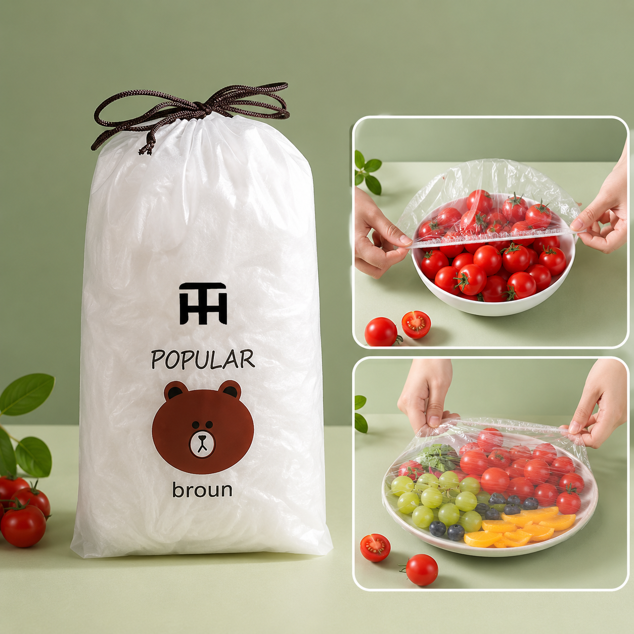 3 in 1 Kitchen Combo Pack – Jar Opener, Food Cover Wrap & Dishwashing Rug