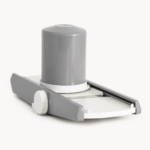 Vegetable slicer chopper standing upright on a plain background