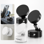 Magnetic phone holder used for hands-free navigation while driving