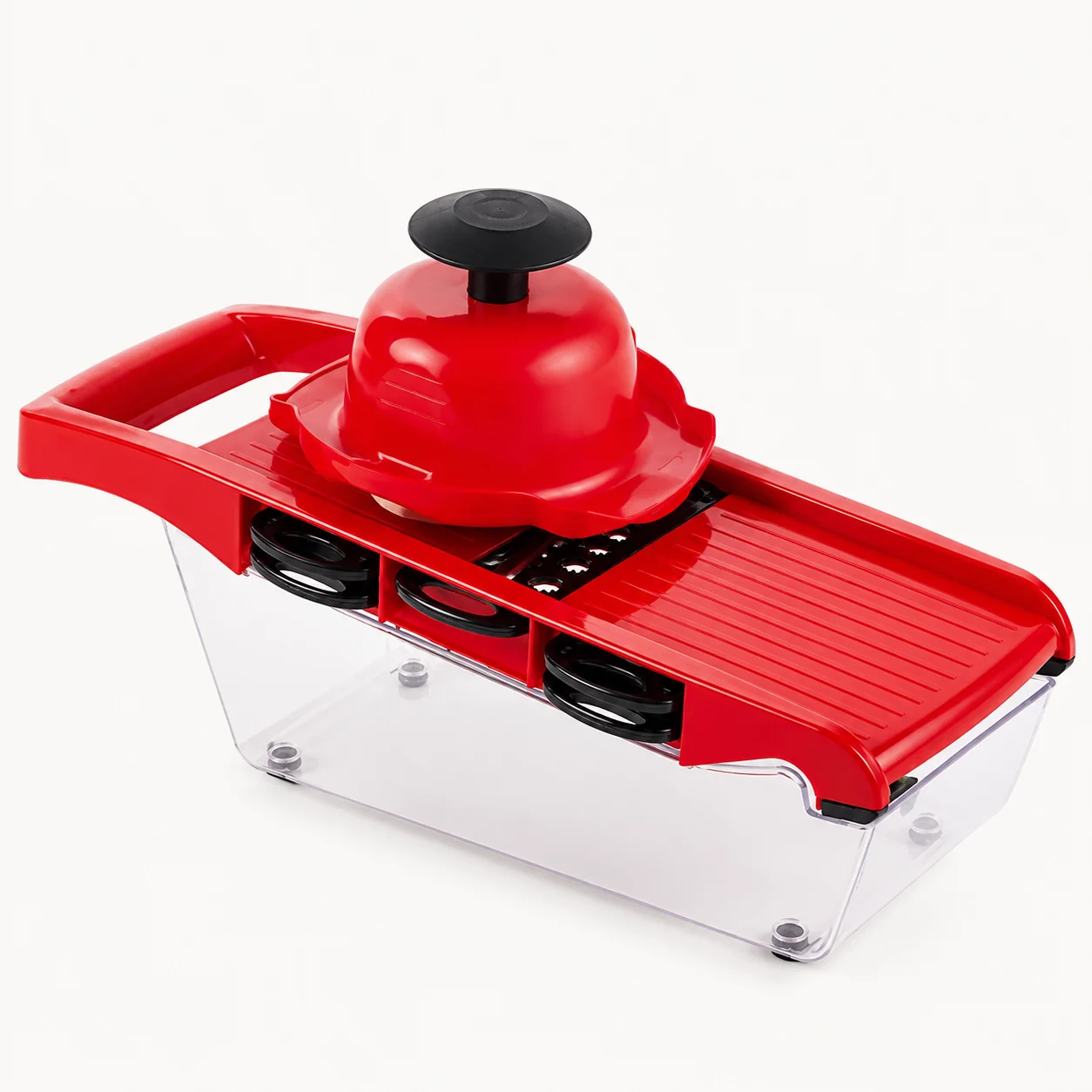 10 in 1 vegetable cutter with stainless steel blades in pink color