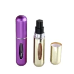 Portable refillable perfume atomizer aluminum spray bottle set