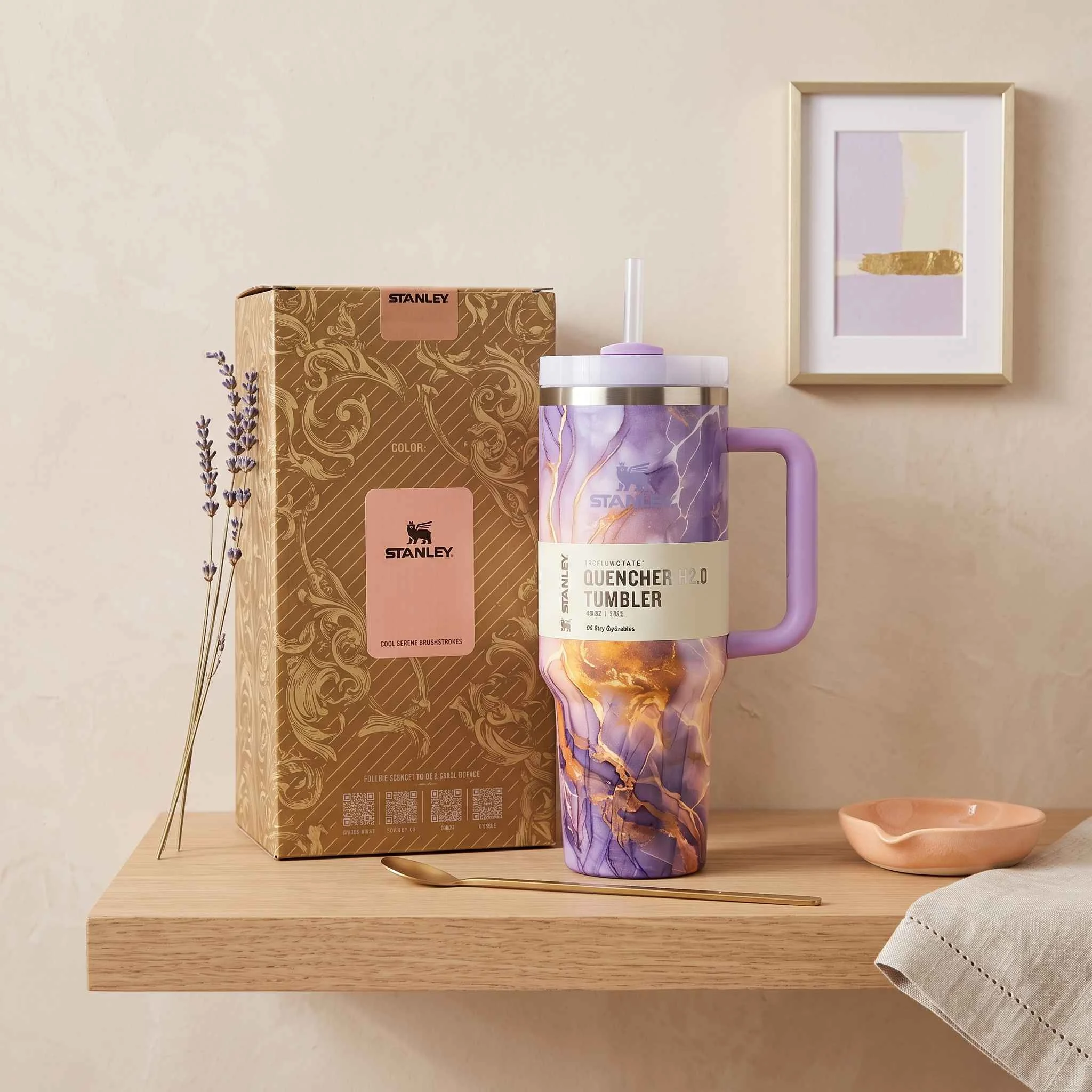 Stanley 40oz (1200ml) Stainless Steel Tumbler - Peach Marble - photo 4