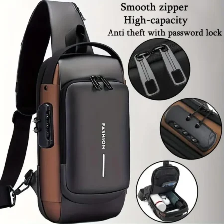 Anti-Theft Cross Body Bag with Password Lock