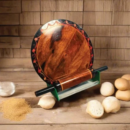 Wooden Chakla Belan Set – 12 Inch Rolling Board & Rolling Pin