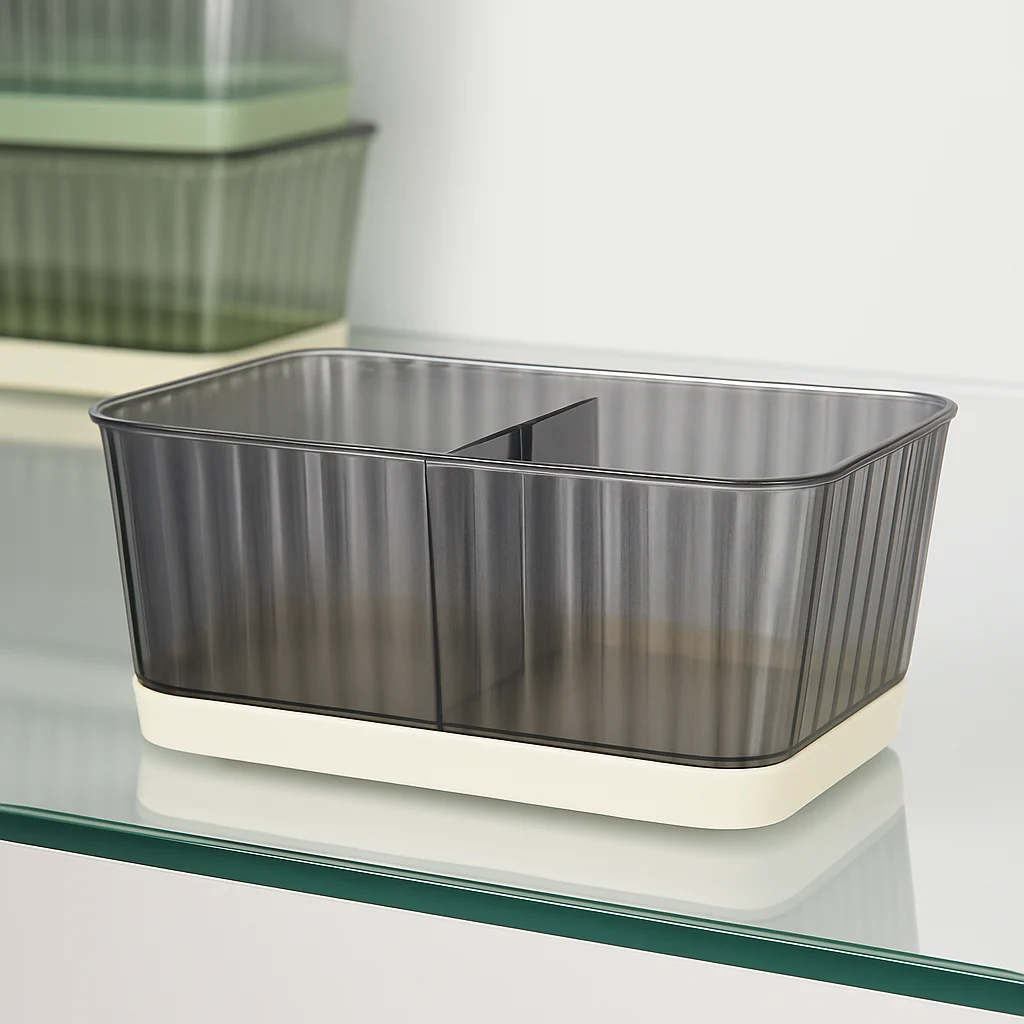 Acrylic Spoon and Cutlery Organizer – 2 Compartments – photo 2