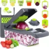 16-in-1 Vegetable Chopper with Container – Onion Chopper, Slicer, Dicer & Grater