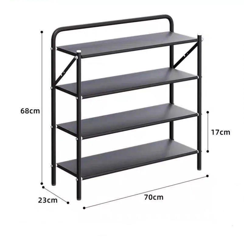 4-Tier Iron Shoe Rack, Sturdy & Space-Saving - photo 4