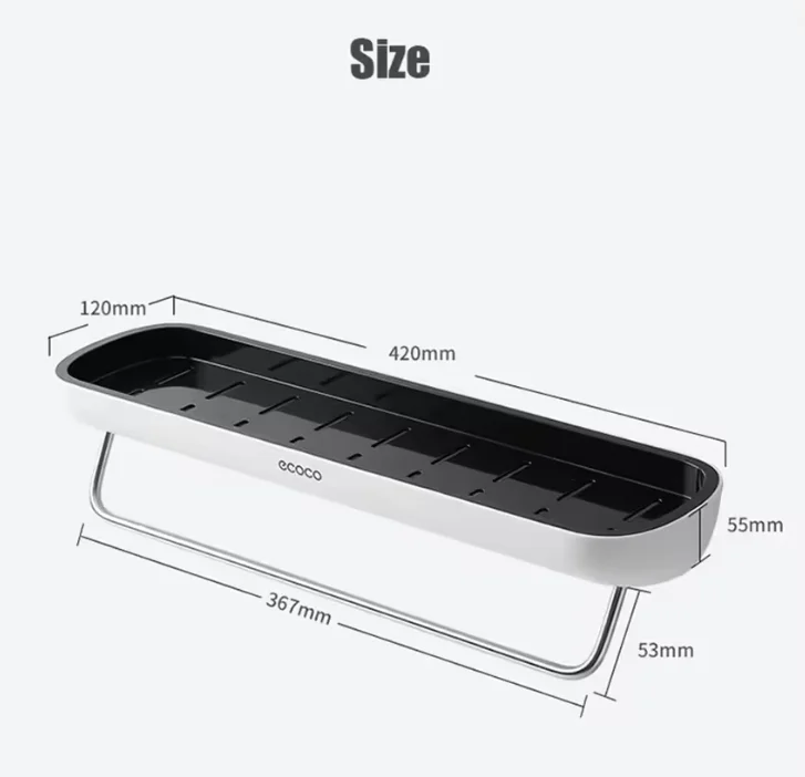 ECOCO Bathroom Shelf Storage Organizer with Soap Dish – photo 3