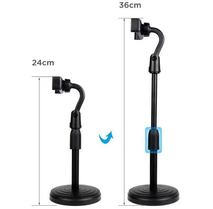 Portable Desk Phone Stand – 360° Rotating Tripod for Smartphones - photo 4