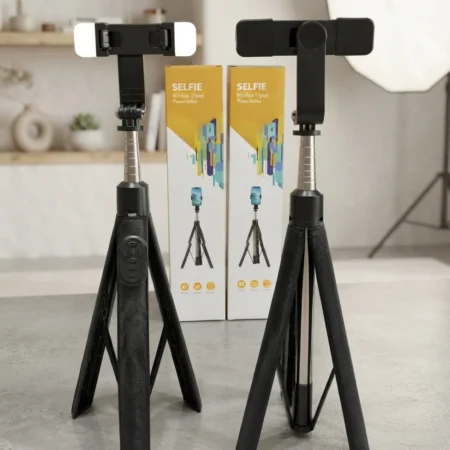 4-in-1 Selfie Stick Tripod with Bluetooth Remote & LED Light