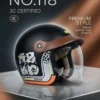 Vintage Motorcycle & Scooty Helmet with Clear Visor