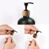 Soap and Lotion Dispenser Set with Oval Wood Base - photo 1