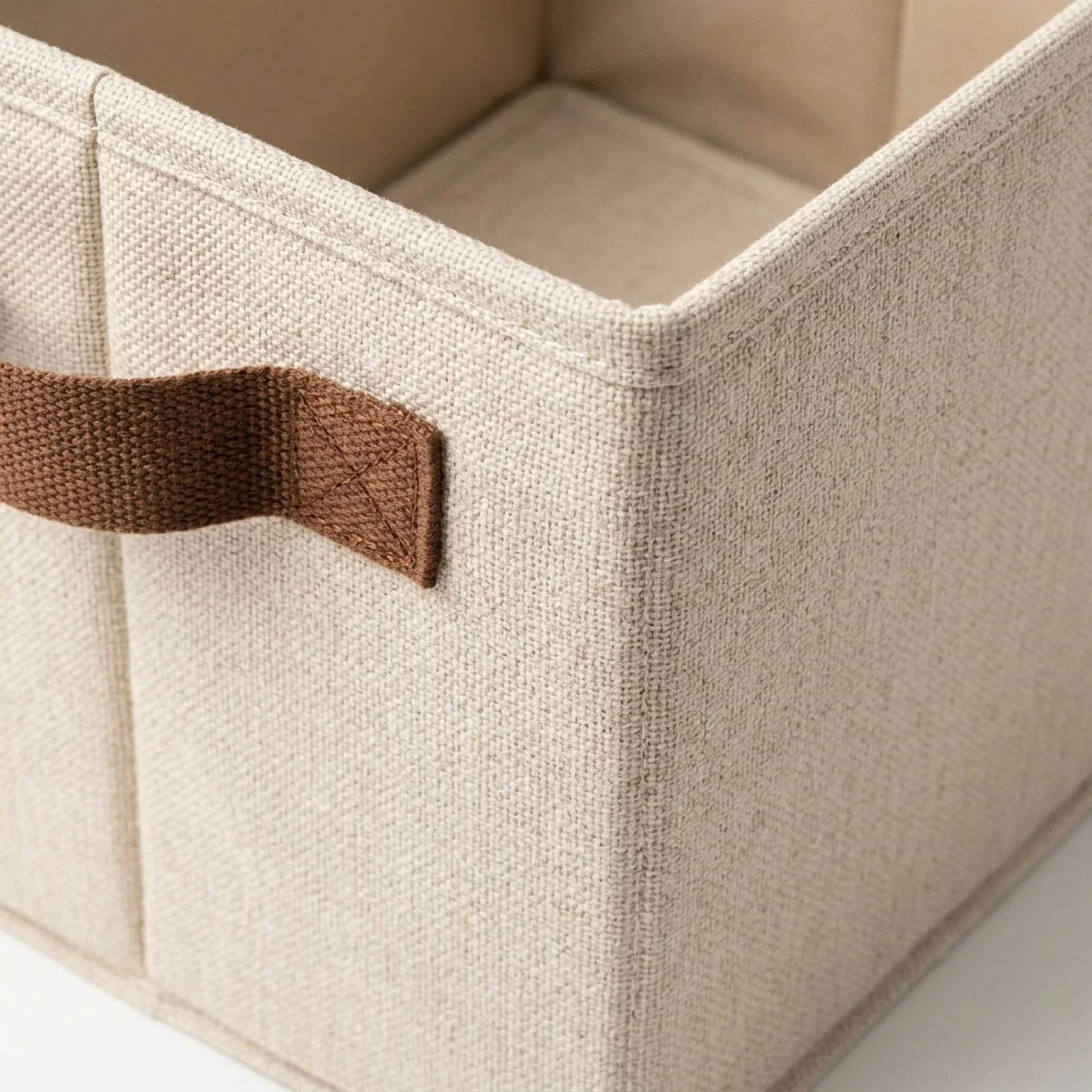 Clothes Storage Box with Brown Handle – Wardrobe Organizer – photo 4