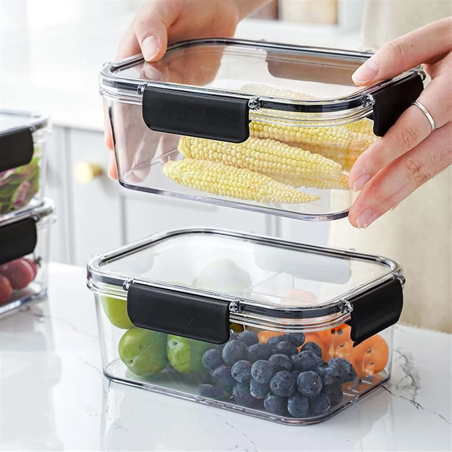 Acrylic Storage Box Set – 3 Piece Clear Organiser – photo 3