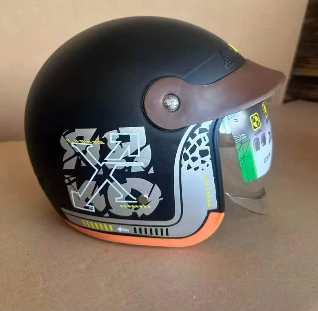 Vintage Motorcycle & Scooty Helmet with Clear Visor - photo 7