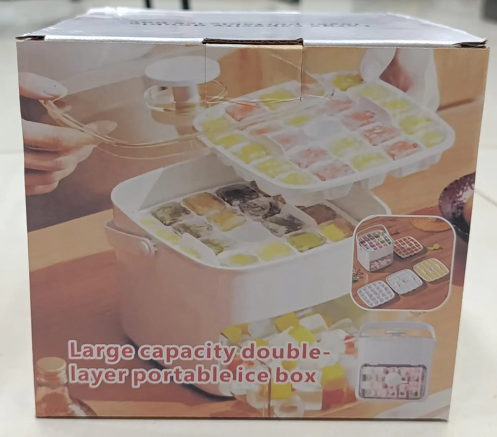 Double Layer Ice Cube Tray with Handle – Rapid Release Ice Box – photo 6