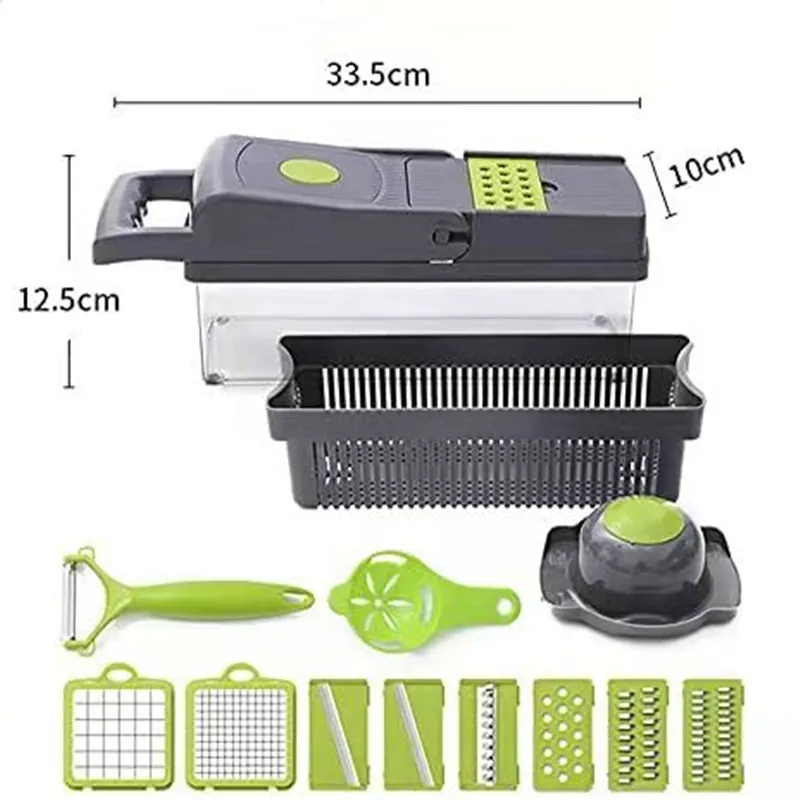 16-in-1 Vegetable Chopper with Container – Onion Chopper, Slicer, Dicer & Grater - photo 3