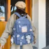 Stylish Multi-Pocket Casual Backpack – Nylon Daily & School Bag