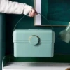 Large Storage Box with Gold-Tone Latch – Durable Organizer