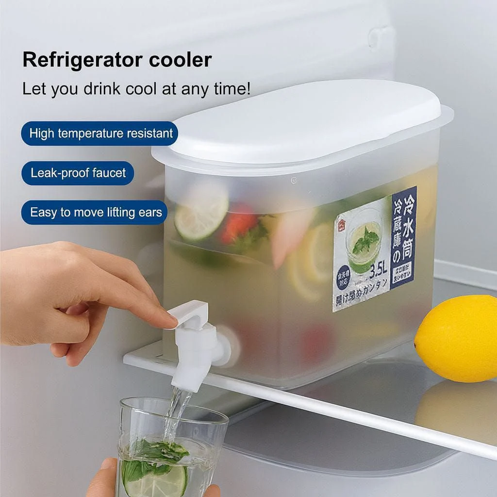 3.5L Fridge Water Dispenser with Tap – Juice & Lemonade Jug