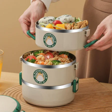 2-Layer Stainless Steel Cat Lunch Box - photo 1