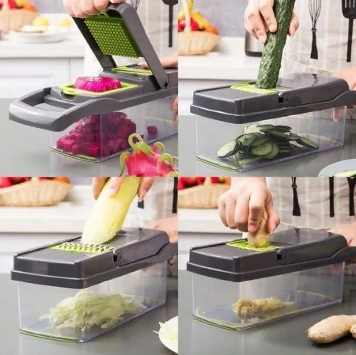 16-in-1 Vegetable Chopper with Container – Onion Chopper, Slicer, Dicer & Grater - photo 4