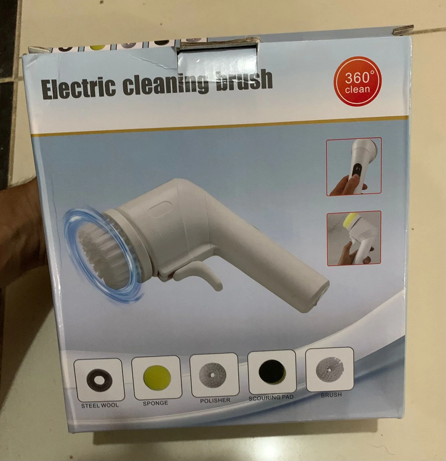 Electric Cleaning Brush with Multiple Attachments – 360 Rotating Scrubber – photo 7