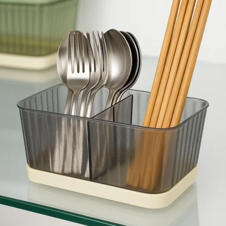 Acrylic Spoon and Cutlery Organizer – 2 Compartments