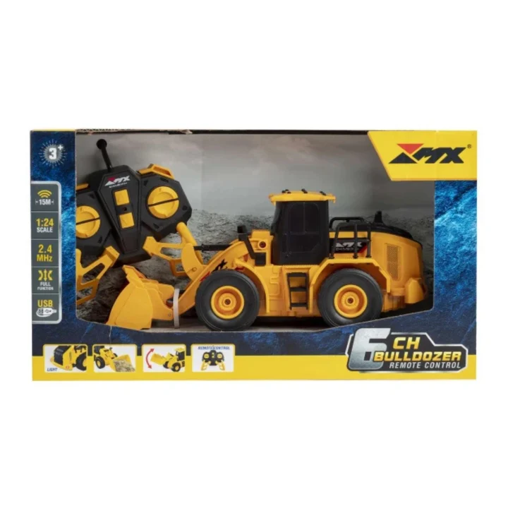 6 Channel Remote Control Bulldozer 1:24 – RC Construction Toy