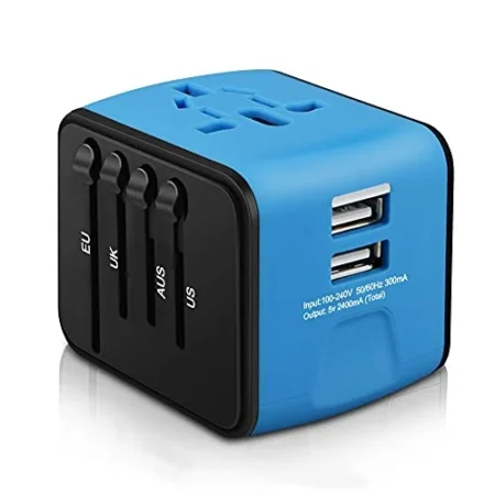 Universal Travel Adapter – Worldwide Plug with USB Ports