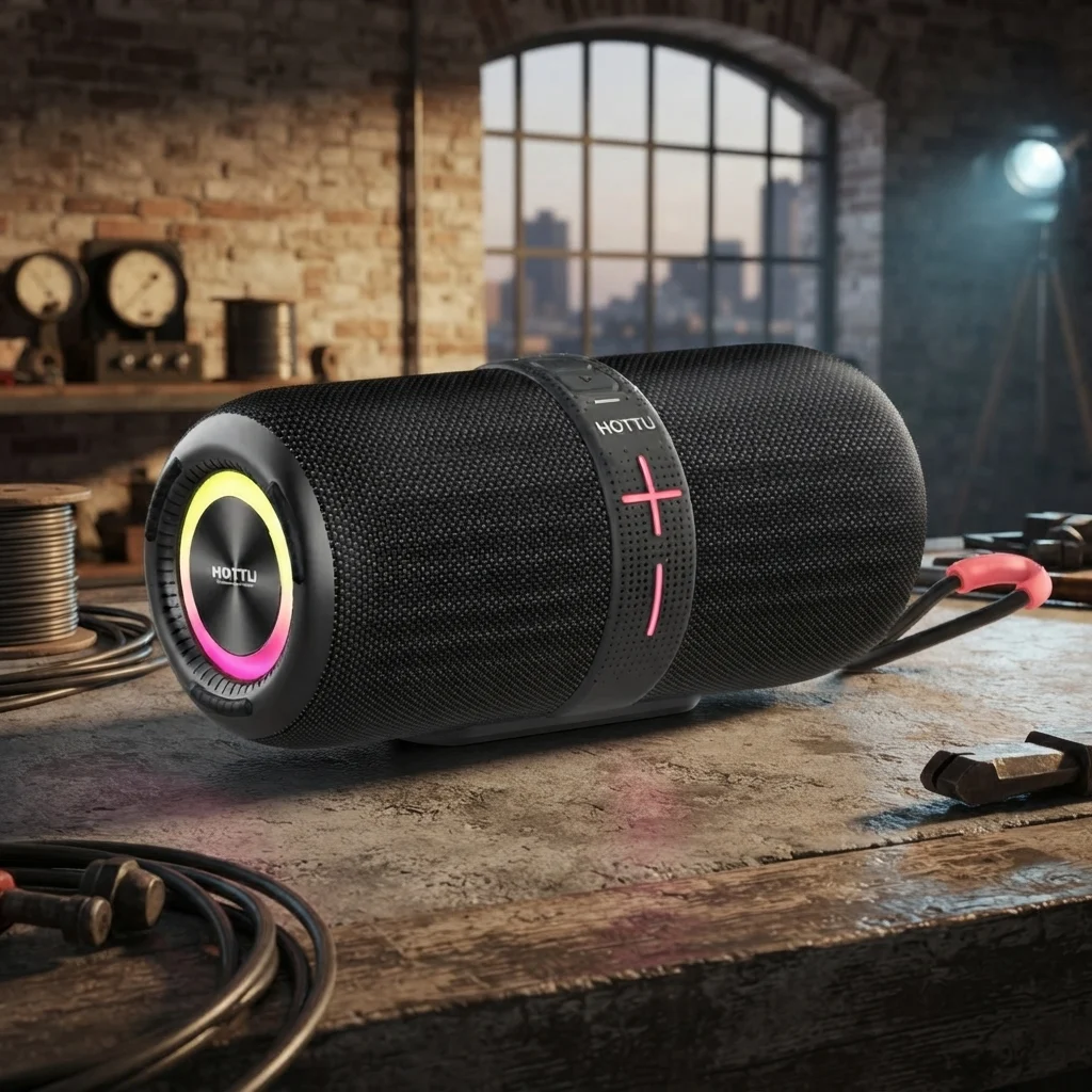 HOTTU BS02 Bluetooth Speaker – IPX5 Waterproof, RGB Light & Deep Bass - photo 3