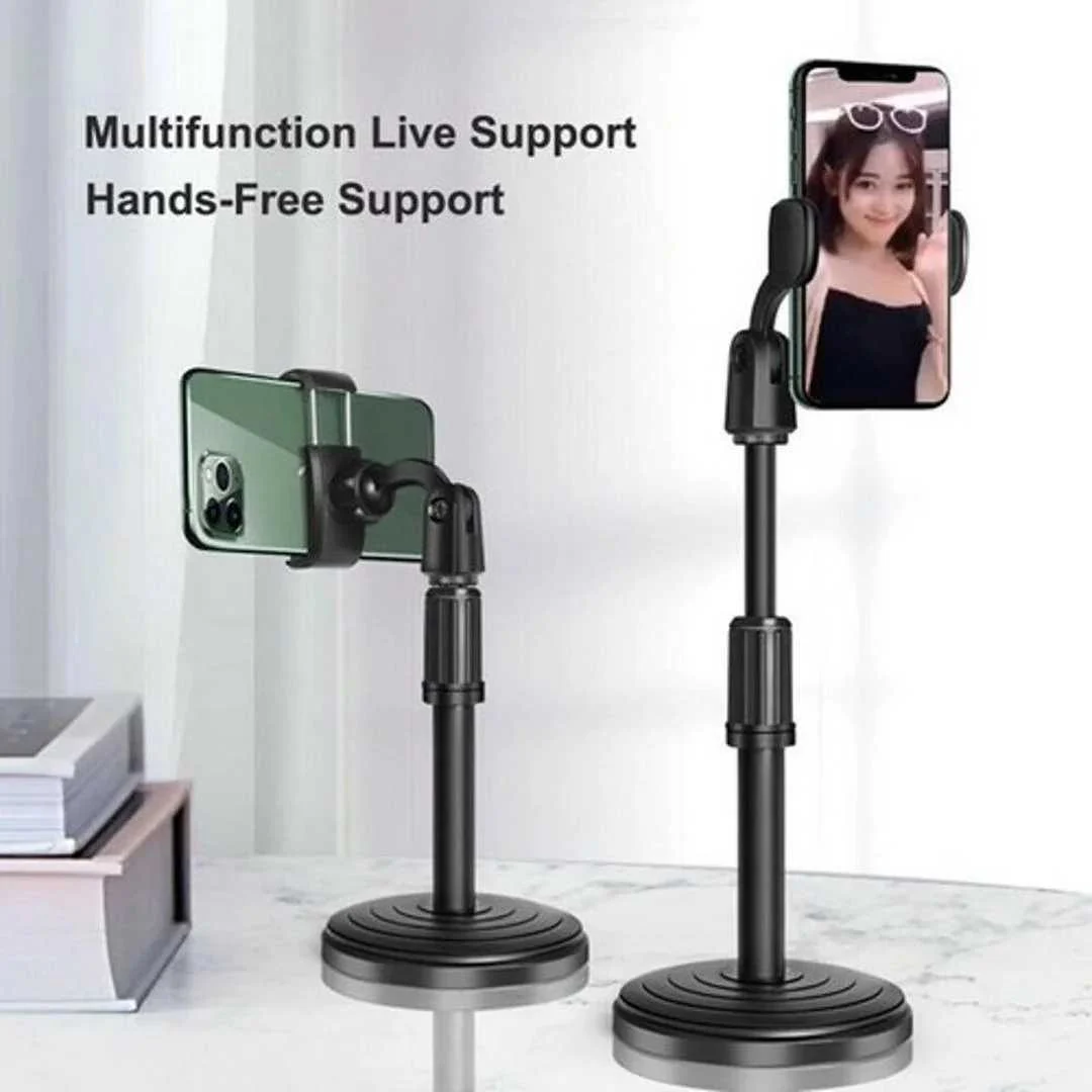 Portable Desk Phone Stand – 360° Rotating Tripod for Smartphones - photo 3