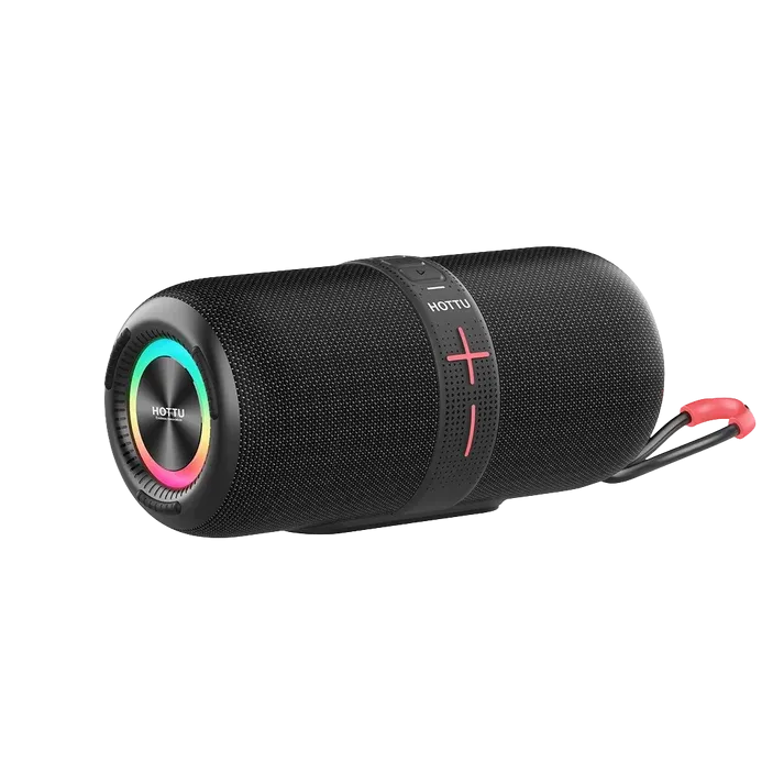 HOTTU BS02 Bluetooth Speaker – IPX5 Waterproof, RGB Light & Deep Bass