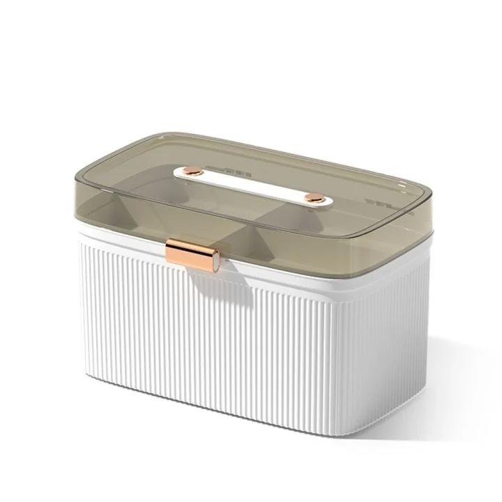 Ribbed Storage Box with Transparent Lid – Makeup and Jewelry Organizer – photo 3
