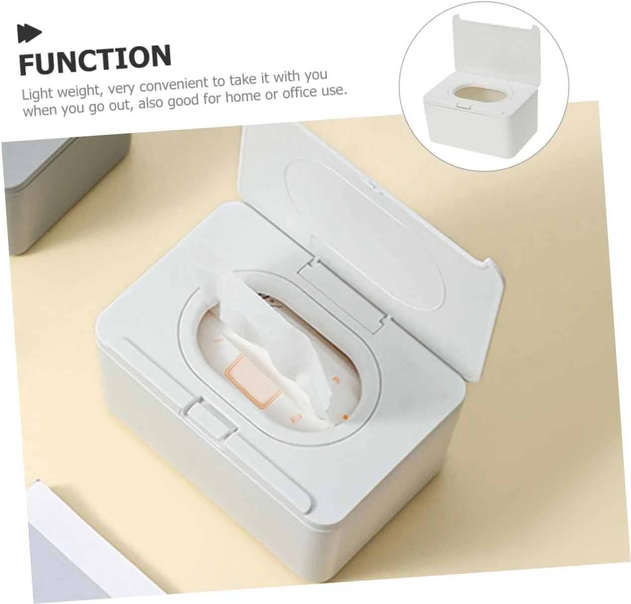 White Tissue Box with Soft-Open Lid - photo 6