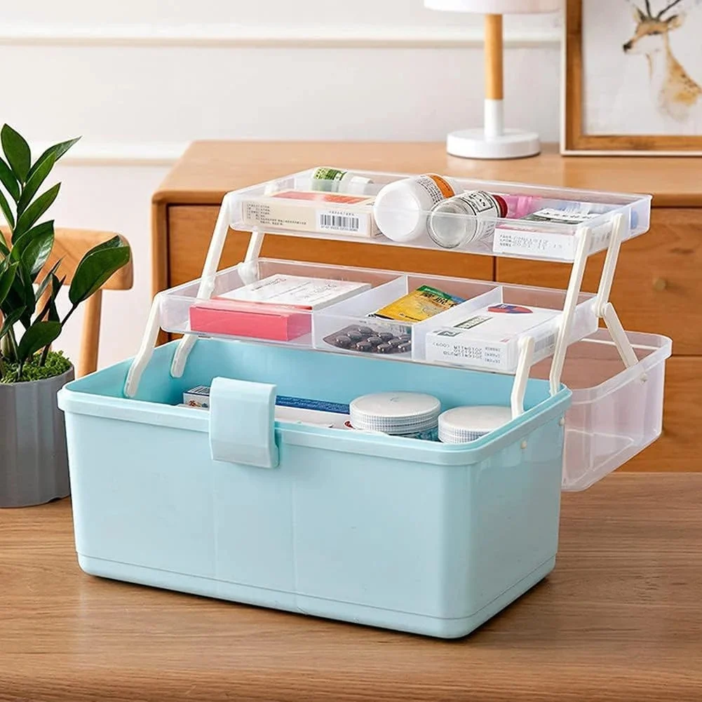 Extra-Large Multi-Layer Storage and Medicine Box with Lock – photo 2