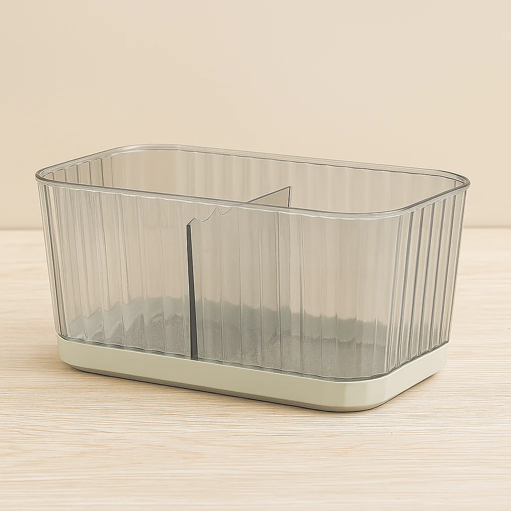 Acrylic Spoon and Cutlery Organizer – 2 Compartments – photo 4