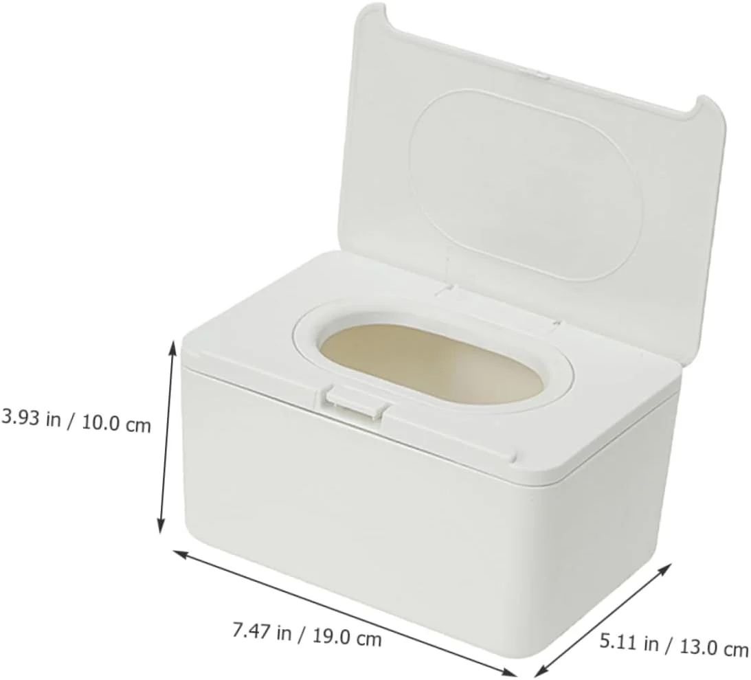White Tissue Box with Soft-Open Lid - photo 2