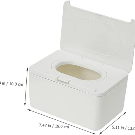 White Tissue Box with Soft-Open Lid - photo 1