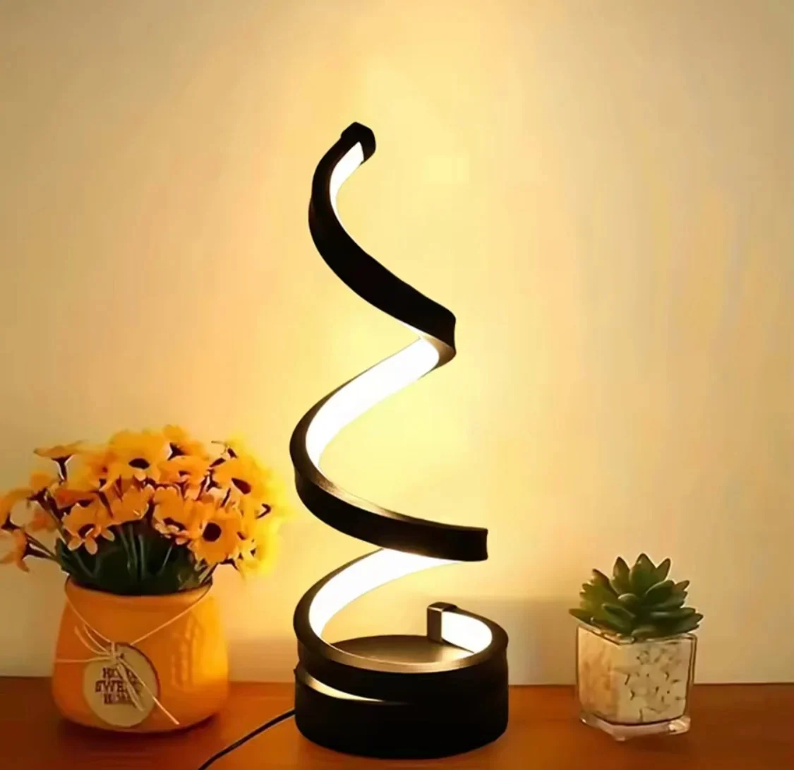 Spiral LED Table Lamp - 32 cm Modern Decor Desk Lamp - photo 2