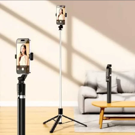 Selfie Stick Tripod with Wireless Bluetooth Remote – 2-in-1