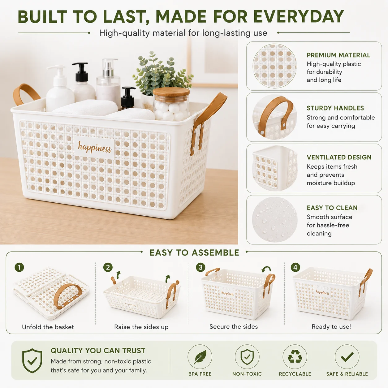 Happiness Mesh Basket with Handle - Large - photo 2