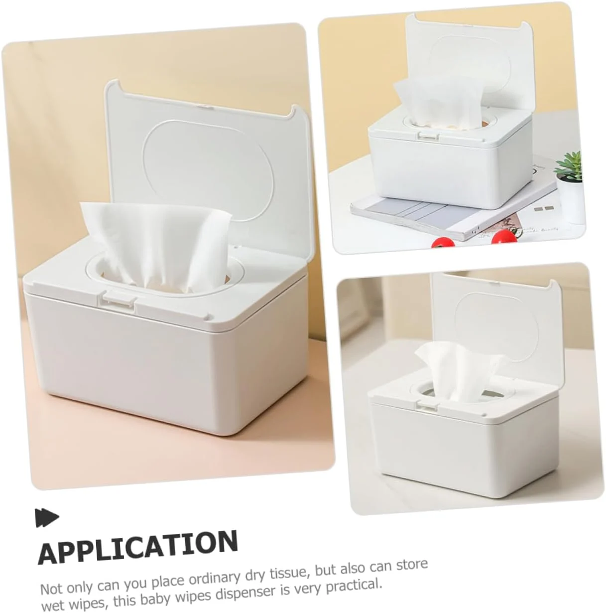White Tissue Box with Soft-Open Lid - photo 4