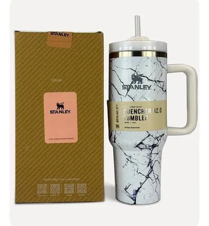 Stanley 40oz (1200ml) Stainless Steel Tumbler - White Marble - photo 1