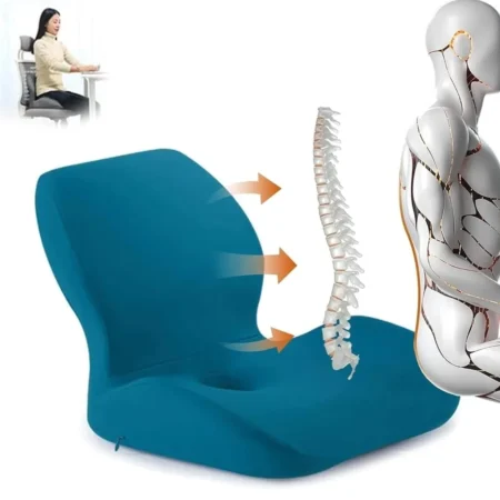 Foam Lumbar Support Cushion – Back Support for Office Chair & Car