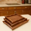 Classic Wooden Tray Set of 3 – Serving Trays (8×10, 10×12, 12×13 in)
