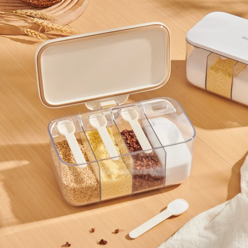 4-in-1 Seasoning Storage Box with Spoons – photo 1