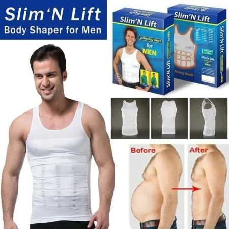 Slim N Fit Men’s Body Shaper Vest – Compression Shirt for Tummy Control